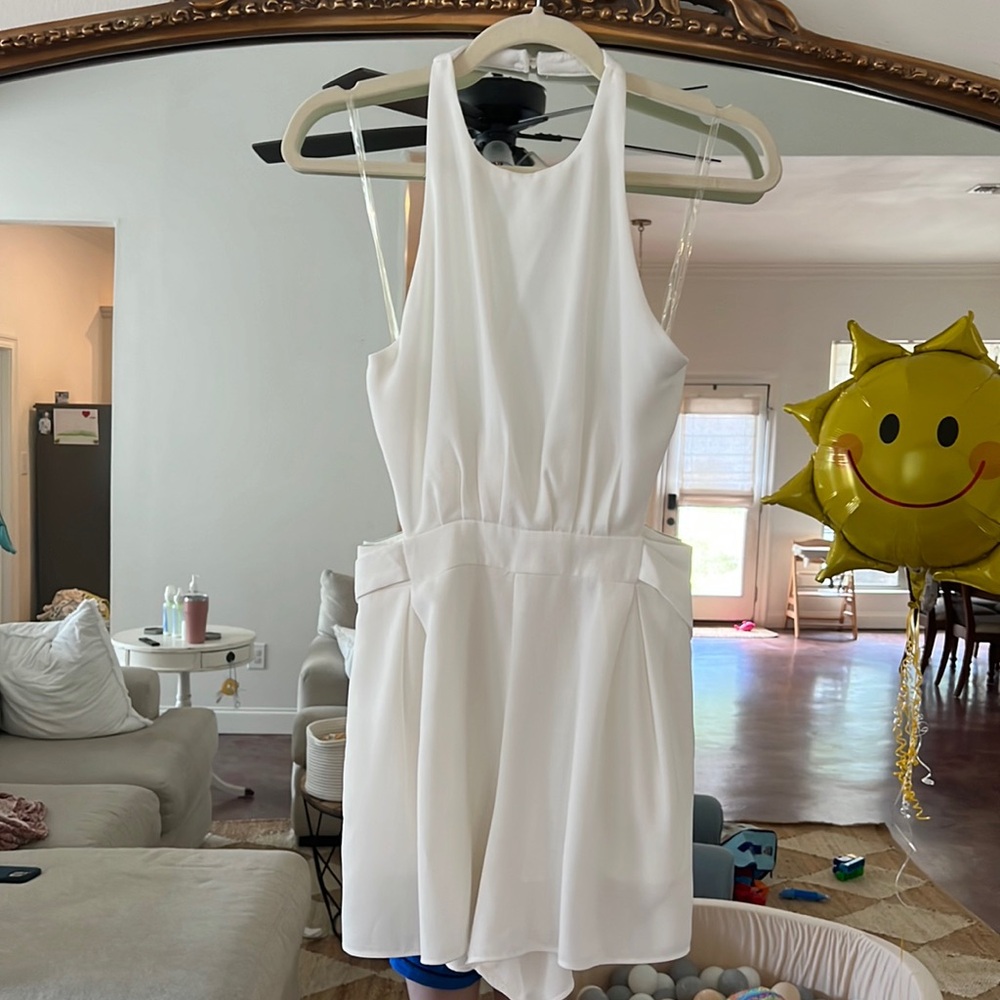The Impeccable Pig Cream White Halter Romper
